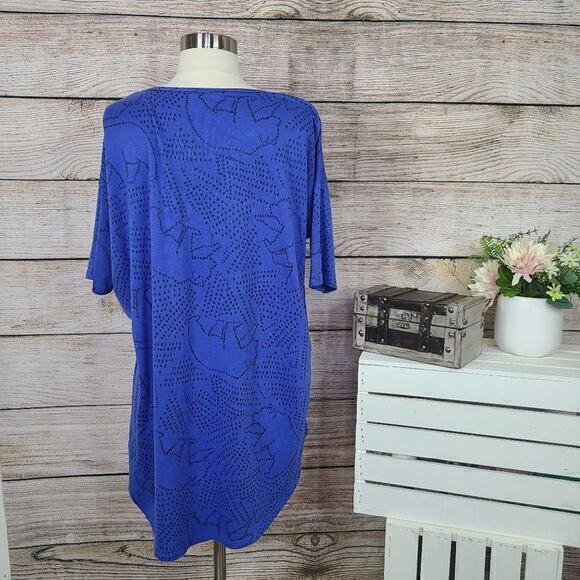 LuLaRoe Womens Irma Polar Bear Tunic Top Short Sleeve Loose Fit Casual Blue XXS‎ - Picture 3 of 3